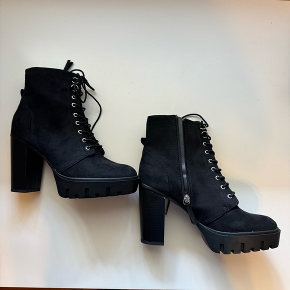 Platform heel boots size 9 black - Picture 2 of 5